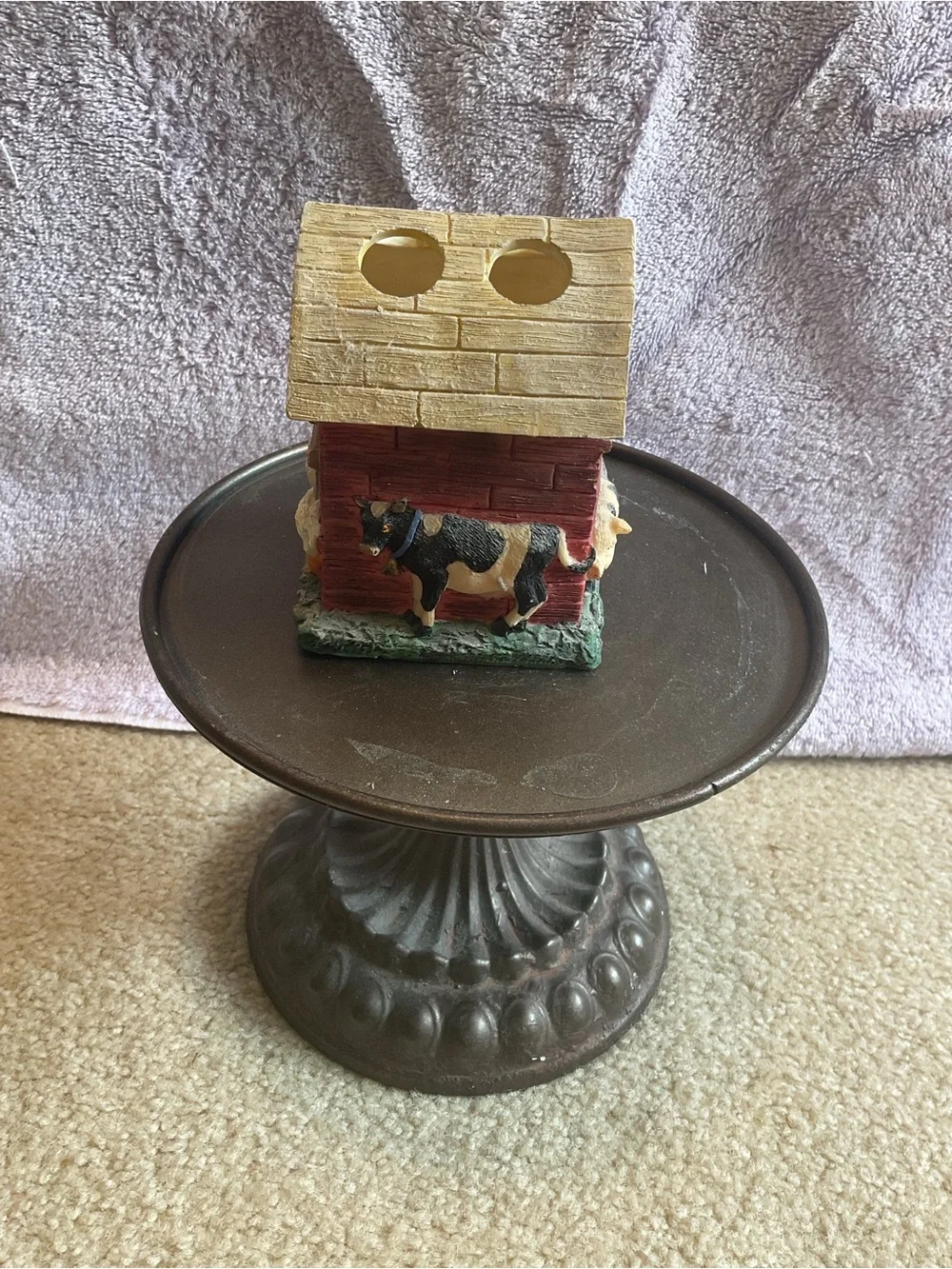 Farmhouse Chicken Coop Toothbrush Holder - Red & Yellow